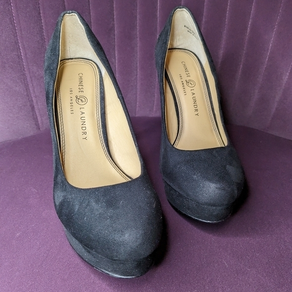 SOLD ON ANOTHER PLATFORM: Chinese Laundry Size 9 Black Platform Heels - Picture 3 of 6
